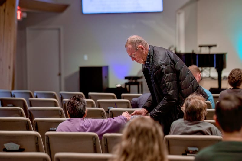 The congregation gathered together during a Sunday worship service at Lucy Baptist Church.